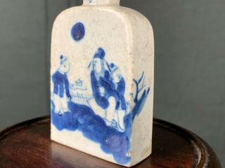 19th C.  Chinese Blue And White Figural Medicine Bottle 5