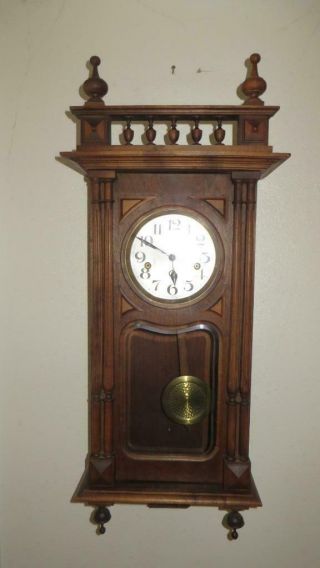 Antique Wall Clock Regulator Westminster Fontenoy Made In France