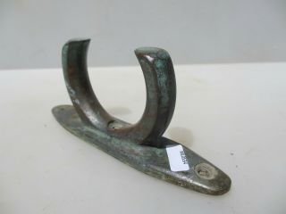 Antique Brass Jetty Wall Tie Boat Holder Deck Mooring Cleat Old Vintage Art Deco 3