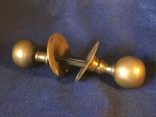 Vintage Antique Bronze Door Knob set 2