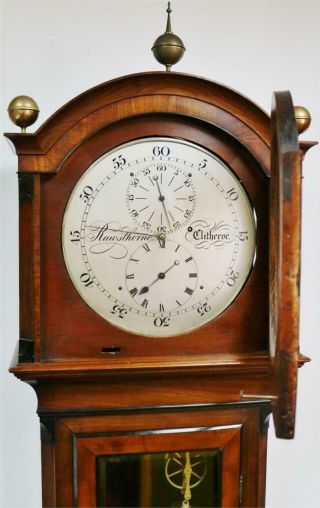 Rare Antique English Flame Mahogany Precision Regulator Longcase Clock 7