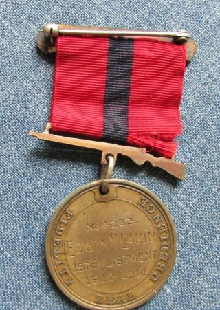 Id’d Us Marine Corps Good Conduct Medal 1910 - 1914 Cuba Uss Prairie Edwin M Lakin