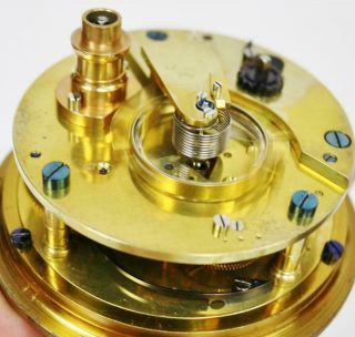 Rare Antique 2 Day German Single Fusee Marine Chronometer Mahogany Box 12