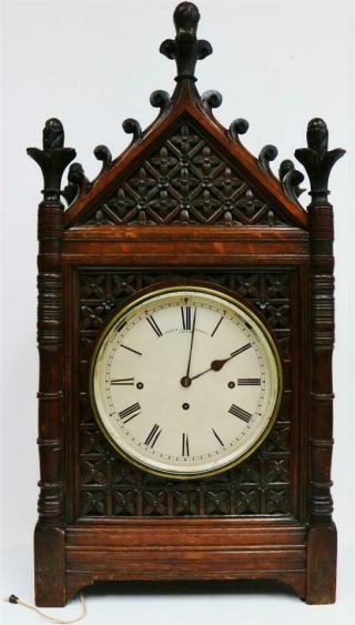 Antique English London Cathedral Triple Fusee Musical 8/4 Bell Bracket Clock