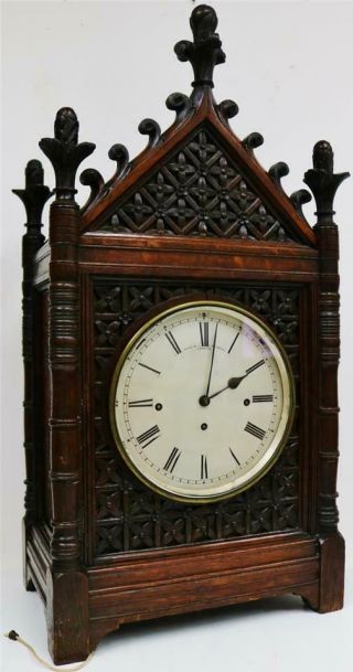 Antique English London Cathedral Triple Fusee Musical 8/4 Bell Bracket Clock 2