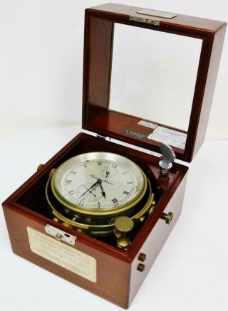 Antique 2 Day English Thomas Mercer Single Fusee Marine Chronometer No 25236 3