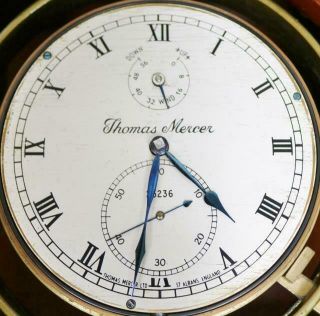 Antique 2 Day English Thomas Mercer Single Fusee Marine Chronometer No 25236 9