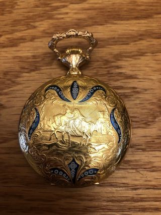 ARNEX 17 JEWELS INCABLOC RUNNING POCKET WATCH 2