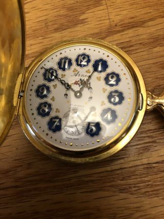 ARNEX 17 JEWELS INCABLOC RUNNING POCKET WATCH 4