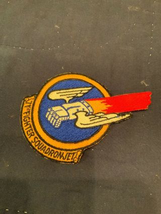 Vintage Usaf Patch 6 Inch Tall - 71st Fighter Squadron Jet Patch