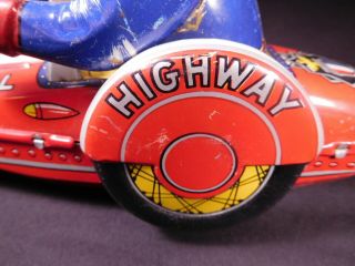 vintage tin toy HIGHWAY PATROL Motorcycle side car - Japan - Side Car ONLY 3