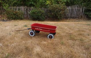Reserved 1970s Red Radio Flyer Tot Coaster Wagon 7 Childs Toy Steel Rare 21 "