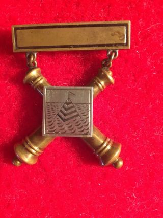 Pre - Wwi Coast Artillery 1st Class Gunner Badge Medal “1903” 98th Company” Exc