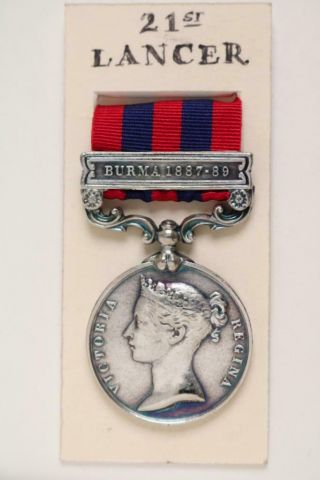 Military British Army India General Service Medal Burma 1887 - 89 Bar Igsm