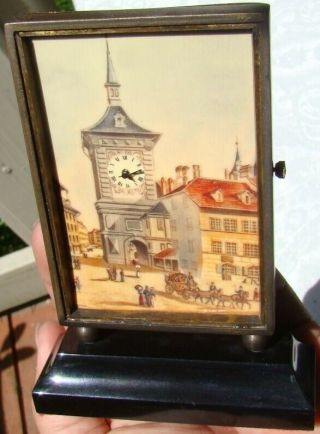 Art Deco Swiss Didisheim Goldschmidt Fils & Cie Picture Frame Desk Clock Repair