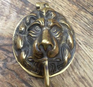 Solid Antique Brass Lion 