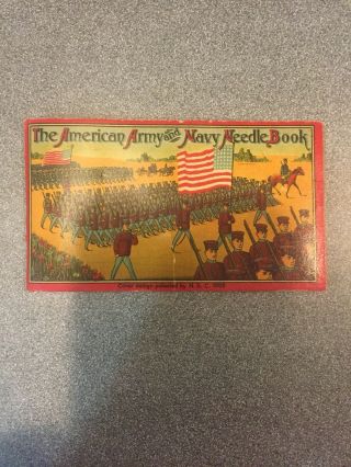 Antique The American Army And Navy Needle Book American 1909 Germany
