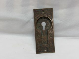 Antique Vintage Victorian Brass Pocket Door Pull Key Hole