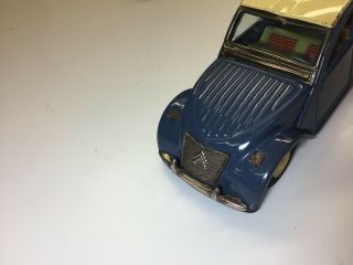 UNIQUE 8 - 1/2” DAIYA 2CV CITROEN SEDAN BLUE VERY TOY CAR 1960 ' S JAPAN 3