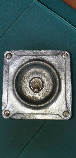 Crabtree Vintage Cast Iron Industrial Light Switch 0ne Gang Salvaged Reclaimed 1
