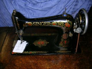 Antique Singer Treadle Sewing Machine 1918 model 66 Red Eye LOCAL PU 2