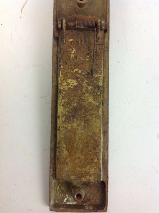 Vintage Cast Brass Door Knocker Letterbox Old Reclaimed Furniture Rothley 6