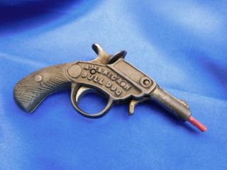 1920 ' s KENTON BULL DOG CAST IRON CAP GUN TOY NOISE MAKER STARTER PISTOL BLANK 4