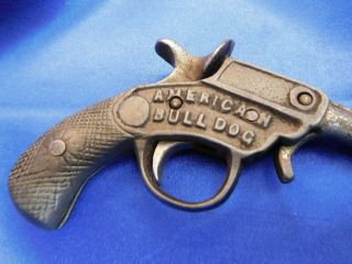 1920 ' s KENTON BULL DOG CAST IRON CAP GUN TOY NOISE MAKER STARTER PISTOL BLANK 5
