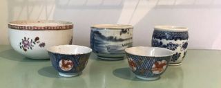 A Group Of 18th Century Antique Chinese Porcelain Vessels
