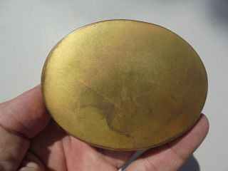 Antique 19th C French Bronze Lady Portrait Oval Jewelry Trinket Box Artist Sgnd 8