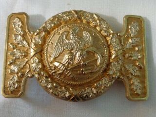 Vintage Antique Pre Ww1 Marine Belt Buckle Brass Military Usa Eagle Stars