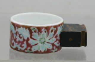Stunning Antique Chinese Hand Painted Porcelain Bird Feeder Bowl Circa 1800s 3