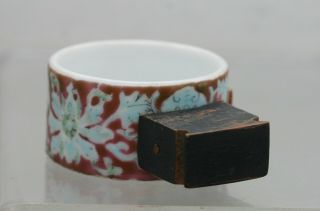 Stunning Antique Chinese Hand Painted Porcelain Bird Feeder Bowl Circa 1800s 4