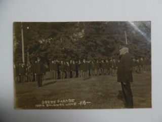 C.  1910 Iowa Soldiers Home Real Photo Postcard Dress Parade Gar Marshalltown Rppc
