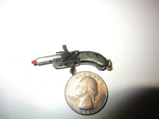 Vintage Miniature Cap Gun Made In Austria In Good Tiny 1 5/8 "