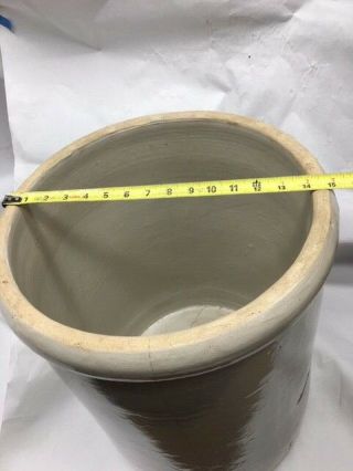 ANTIQUE 12 GALLON BLUE CROWN - STONEWARE CROCK - ROBINSON RANSBOTTOM POTTERY 5