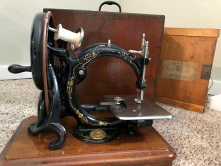 Antique 1877 Hand Crank Willcox Gibbs sewing machine.  Pristine 8