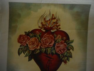 Antique Print Treasures of the Sacred Heart of Mary Religious 14 