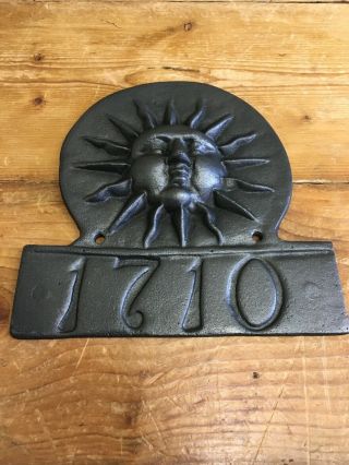 Fire Insurance Plaque Sunlight 1710 Cast Iron