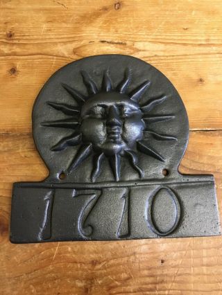 fire insurance plaque Sunlight 1710 Cast Iron 4