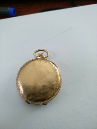 Rare 18K Solid Gold with Diamonds Full Hunter Pocket Watch - Serviced 4