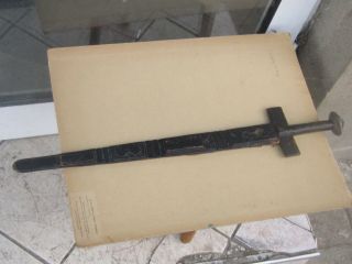 Rare Antique TUAREG Tacuba Takuba (Takouba) Sword with Scabbard 1900s 2