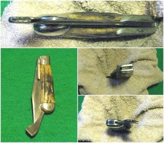 Vtg Sheath Pocket Blade MARBLES Safety Hunting Knife 1 Orig leather fold case 11