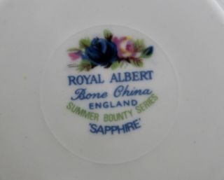 Royal Albert TEACUP & SAUCER - SUMMER BOUNTY SERIES/SAPPHIRE M431 3