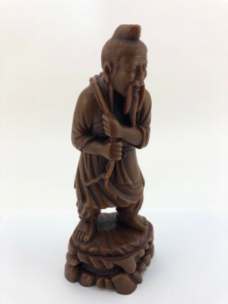 Fine Antique Vintage Chinese Carved Soapstone Stone Chinese Scholar Figure