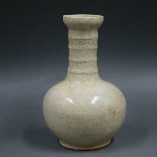 Chinese Ancient Antique Hand Make White Glazed Day The Ball Bottle S33