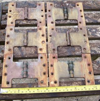 Vintage Joblot Reclaimed Parliament Hinges Heavy Duty Brass Hinges Three Pairs