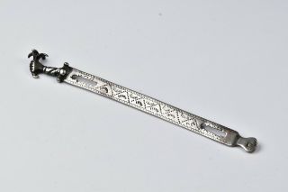 18th / 19th Century Continental Solid Silver Bodkin Sewing Tool Needle Threader