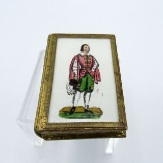 Antique Victorian Forget Me Not Book Pin Box W/mirror & Shakespeare,  Nr