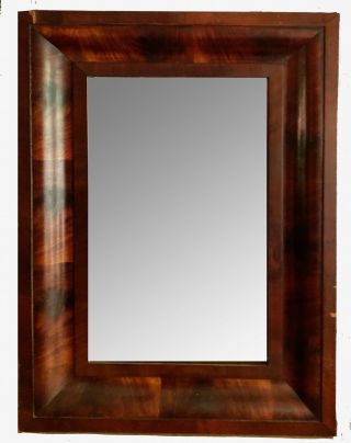 ANTIQUE EMPIRE PERIOD O G MIRROR WITH WOOD BACK IN FINE 2